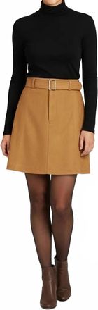 Bishop + Young Chelsea Faux Suede Skirt In Honey