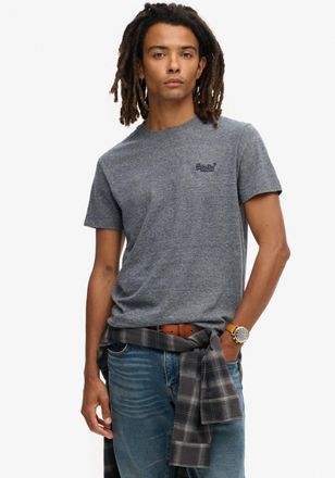Superdry Rundhalsshirt SUPERDRY ESSENTIAL LOGO EMB TEE, Herren, Gr. XL, blau (eclipse navy), Single Jersey, Obermaterial: 100% Baumwolle, unifarben, slim fit h