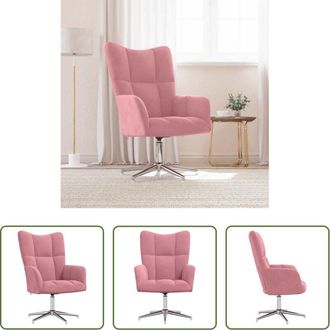 vidaXL vidaXL Sedile in Velluto - Sedia Relax Rosa in Velluto