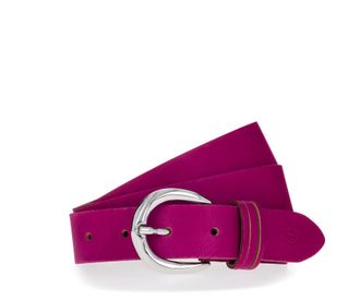 Tamaris Lederg&uuml;rtel TAMARIS, Damen, Gr. 11,5, pink, Rindsleder, Basic, G&uuml;rtel Lederg&uuml;rtel, mit gl&auml;nzender silberfarbener Schliesse