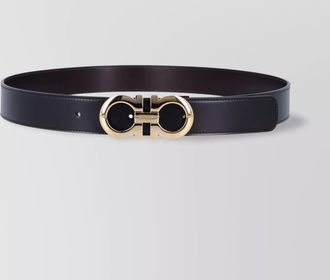 Ferragamo dual adjustable gold buckle belt