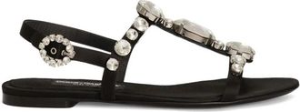 Dolce & Gabbana Zwarte Sandalen voor Vrouwen Zomerstijl - Dames - Sandalen - Zwart - 39 EU - Schoenen