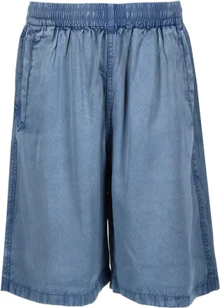 Diesel Washed Blue Viscose Jogger Shorts