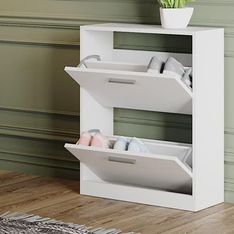 Vicco Armario Para Zapatos Gizmo, Blanco, 59 X 72.5 Cm 2 Compartimentos