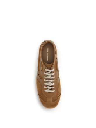 Dries Van Noten Womens Sneakers Tan Suede Trainers