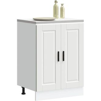 vidaXL Mueble Bajo De Cocina Porto Madera Contrachapada Blanca Vidaxl