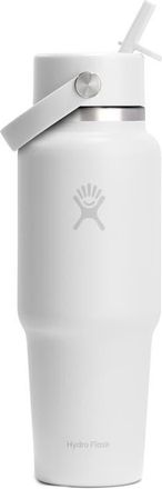 Hydro Flask 32-Ounce Wide Mouth Travel Bottle with Flex Straw Cap in White at Nordstrom