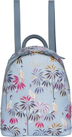 Sara Miller Mini Backpack for Women, Casual Daypack for Daily Use and Travel, Crane Garden Light Blue