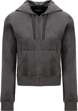 Juicy Couture Robertson Classic Velour Zip - Dames - Vesten met rits - Grijs - XL - Hoodies & sweatvesten