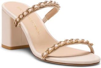 Stuart Weitzman Soluxe Crystal Slide 75 in Linen at Nordstrom, Size 6.5