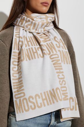 Moschino Scarf With Lurex Thread, Unisex, Cream