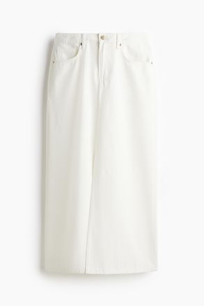 H&M Midijupe aus Denim - Weiss