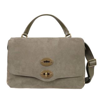 Zanellato Postina Jones Small - Dames - Handtassen - Groen - ONE Size - Leer - Tassen