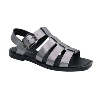 Eric Michael Womens Julia T-Strap Sandal In Pewter