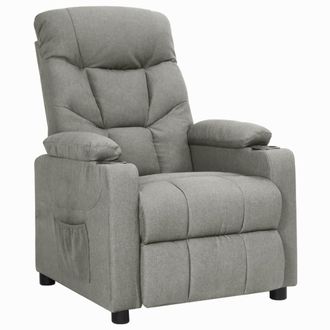 vidaXL Sill&oacute;n Reclinable De Tela Gris Claro Vidaxl