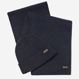 Barbour Set regalo cappello e sciarpa Barbour Carlton Fleck