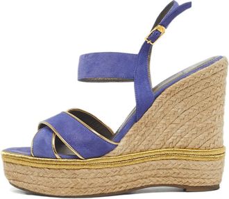 Versace Sandali in pelle scamosciata - Blu