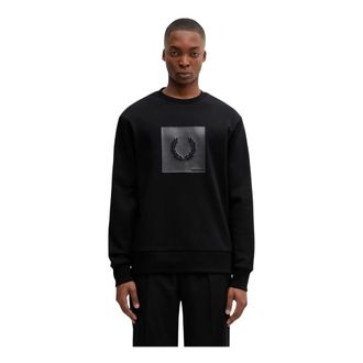 Fred Perry Heren, Sweatshirts & Hoodies, Zwart, Maat: XL