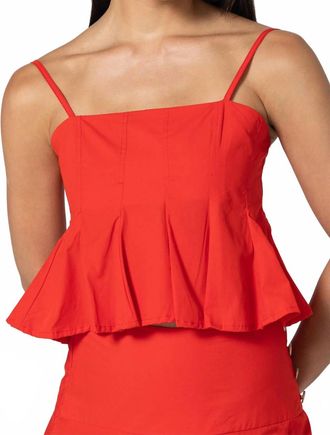Lusana Karla Top In Crimson