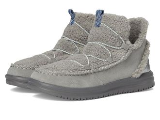 Hey Dude Camden Suede Cozy Womens Boots Charcoal : 11 M, Leather