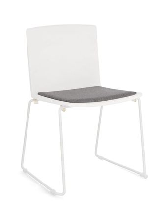 BIZZOTTO Juego 2 sillas acero blanco total