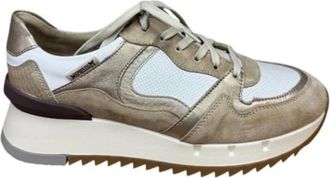 Mephisto Schoenen, Dames, Beige, 36 1/2 EU, Leer, Angie Sneaker