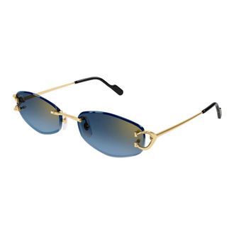 Cartier Sunglasses, female, Yellow, Size: 57 MM C D&eacute;cor Sunglasses