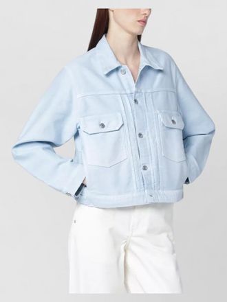 Victoria Beckham denim jacket with chest pockets and collar