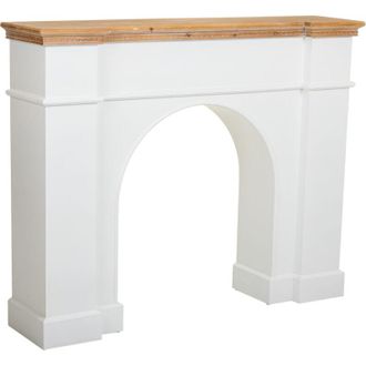 Wanderlust Deco Marco De Chimenea De Madera Blanco 125.5x29x101