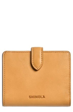 Shinola Small Leather Bifold Snap Wallet in Honey at Nordstrom