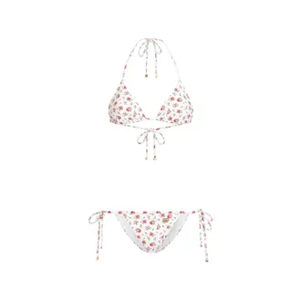 Dolce & Gabbana Floral-print Tie Bikini