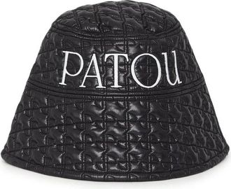Patou Quilted Bucket Hat with Logo - Dames - Hoeden - Zwart - ONE Size - Accessoires