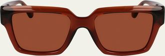 Ferragamo Gancini Acetate Square Sunglasses