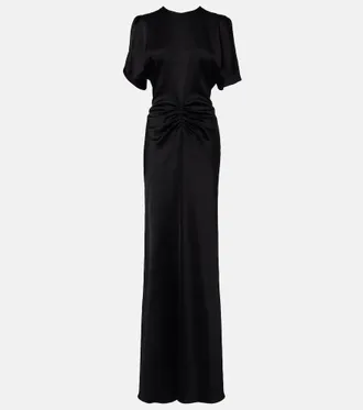 Victoria Beckham Isabella gathered satin gown