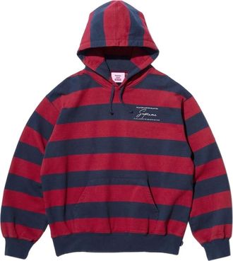 SUPREME x Martine Rose gestreepte hoodie - Rood