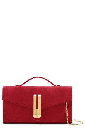 DeMellier Vancouver Leather Clutch in Berry Red/Berry Red at Nordstrom
