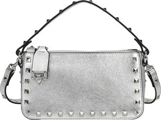 Tiffany & Fred Metallic Studded Convertible Shoulder Bag