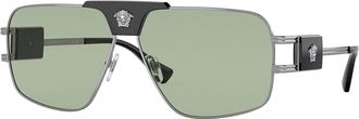 Versace VE2251 Asian Fit 1001/2 Mens Sunglasses Gunmetal Size 63