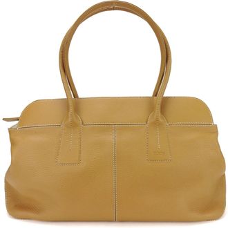 Tod's Beige Leather Tote Bag (Pre-Owned)