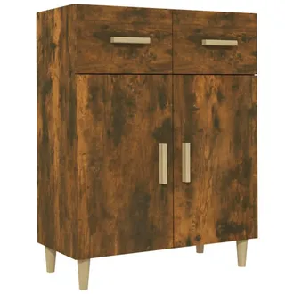 vidaXL Vidaxl - Aparador Madera Contrachapada Roble Ahumado 69,5x34x89 Cm