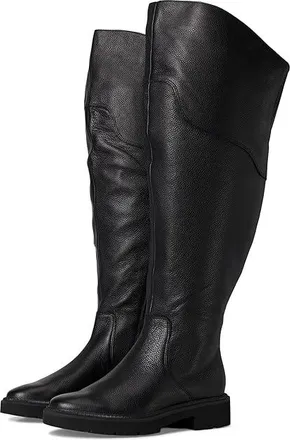 Naturalizer Scarlette Extra Wide Calf Over The Knee Boots Womens Boots Black Leather : 7.5 W (C)