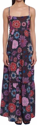 Peixoto Lori Maxi Dress In Black Botanical