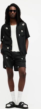 AllSaints Mens Polyamide Daisical Elasticated Waist Floral Swim Shorts, Size: XXL