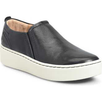 B&oslash;rn Mira Platform Sneaker in Black Leather at Nordstrom, Size 6.5