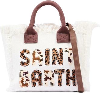 MC2 Saint Barth White Colette Cotton Handbag