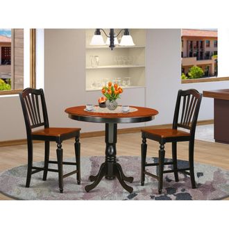 East West Furniture 3 Pc counter height Table and chair set-pub Table and 2 Kitchen Chairs