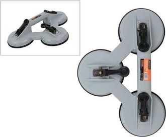 Trade Shop Trade Shop - Maniglia Tripla Ventosa Sollevare Lastre Vetro Specchio Portata 140kg Bloccaggio