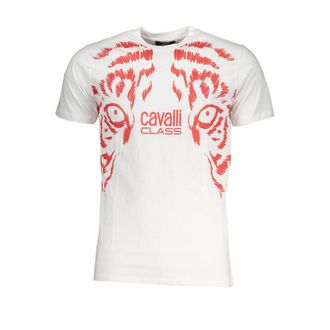 Cavalli Bianco Katoenen Heren T-Shirt