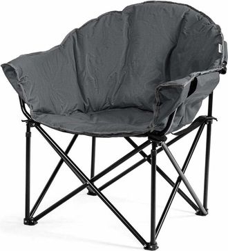 Costway Costway Silla Plegable De Camping Silla Tapizada 82x62x90 Cent&iacute;metros Taburete Comedor Silla Para Jard&iacute;n Exterior Interior Sal&oacute;n Dormitorio