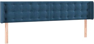 vidaXL Cabecero Con Led De Terciopelo Azul Oscuro 183x16x78/88 Cm Vidaxl